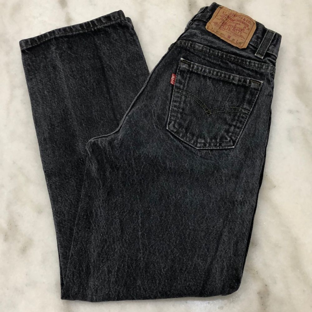 Vintage 1987 Levi’s 302 23x24 Made in USA Faded Black Regular Fit